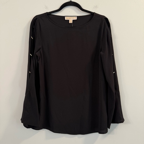MICHAEL Michael Kors Tops - Women’s new MICHAEL Michael Kors Elegant Black open sleeve long sleeve blouse